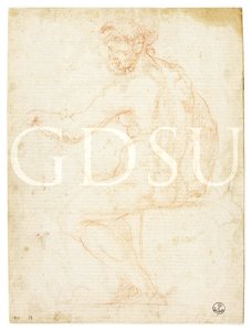 Michelangelo - inv. 18717 F, Figura femminile seduta - maniera