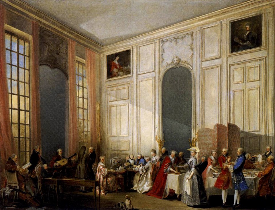 Michel-Barthélémy Ollivier - Afternoon Tea at the Temple - WGA16645