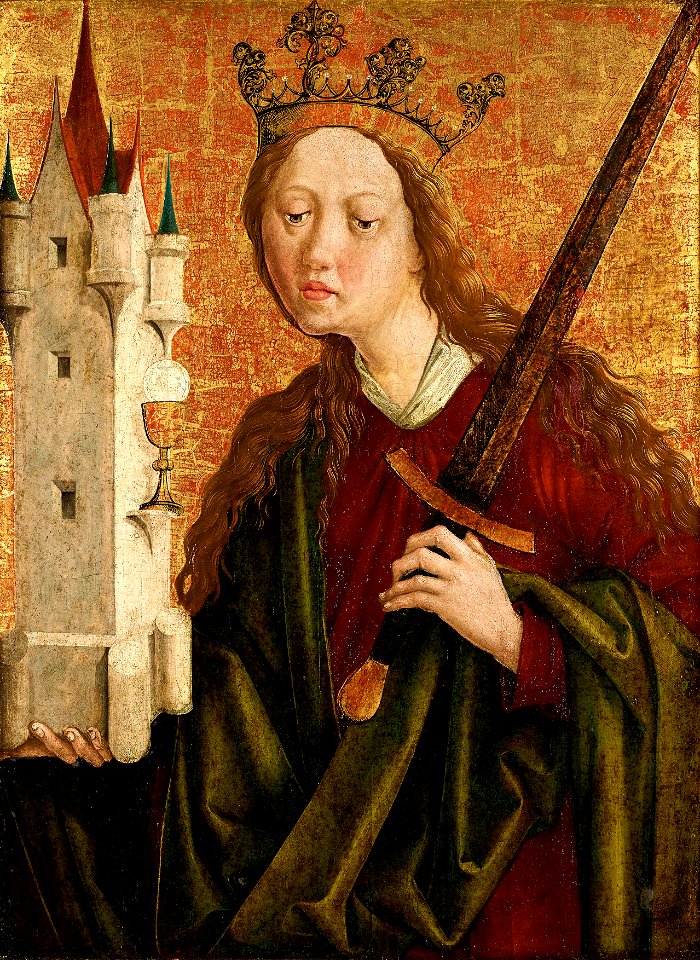 Michael Pacher (Werkstatt) - Hl. Barbara - 4848 - Kunsthistorisches Museum
