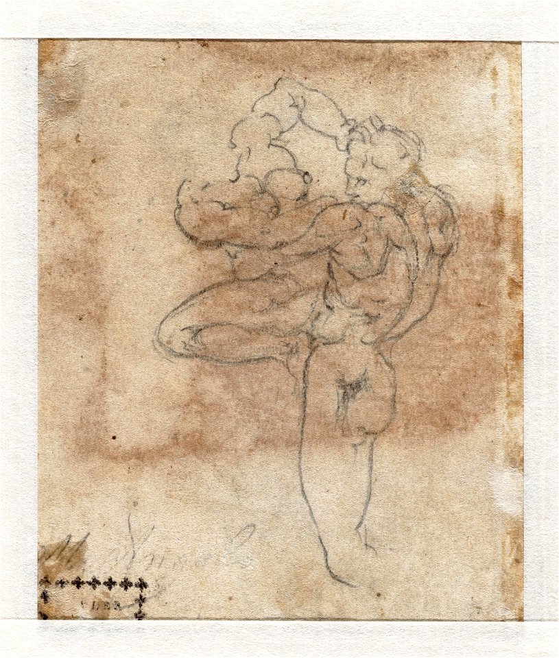 Michelangelo - Man ontvoert vrouw, A 024 verso