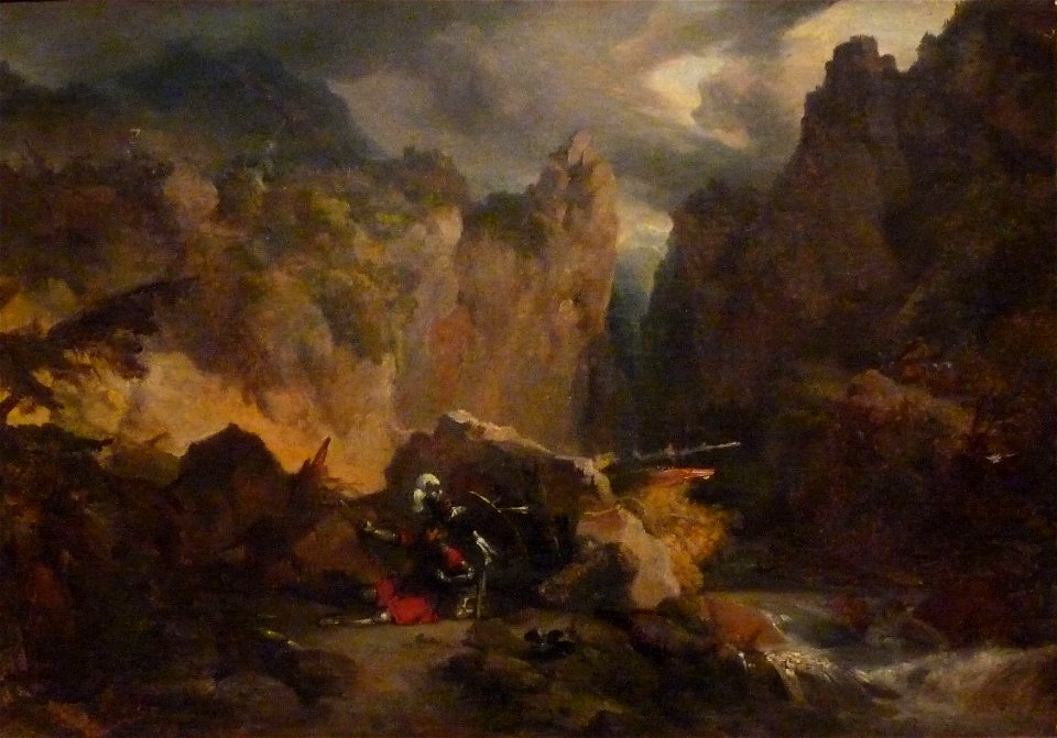 AE Michallon-Paysage avec la mort de Roland-Esquisse