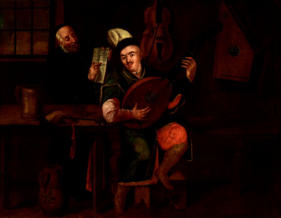 Michał Stachowicz - Bandura Player with a Jew - MNK II-a-89 - National Museum Kraków