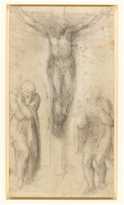 Michelangelo - Christ on the Cross between the Virgin and St John c. 1560-64, RCIN 912775