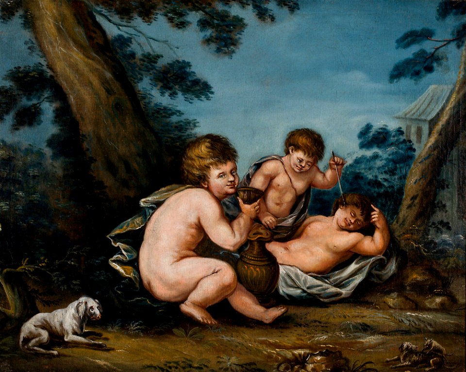 Michael Toppelius - Cupids Playing - A II 806 - Finnish National Gallery