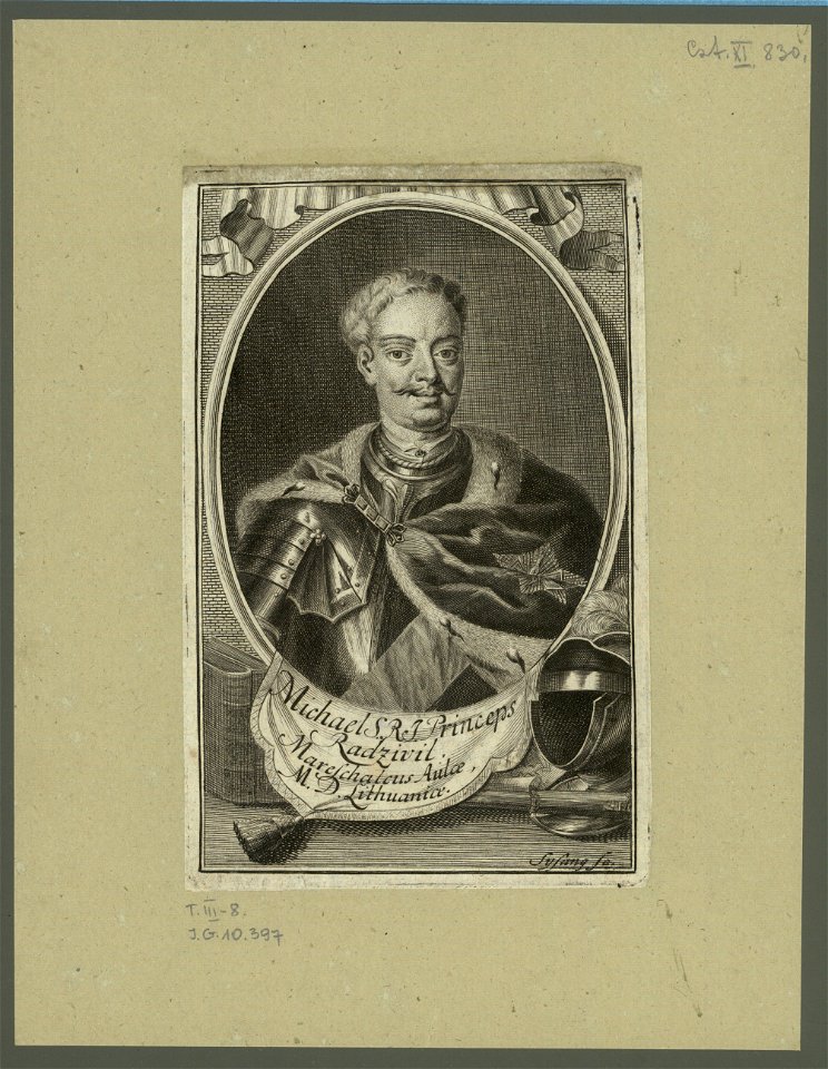 Michał Kazimier Radzivił Rybańka. Міхал Казімер Радзівіл Рыбанька (J. C. Sysang, 1757)