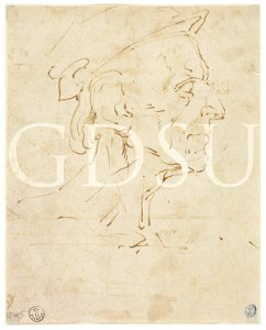 Michelangelo - inv. 171 S r., Testa di uomo anziano di profilo - attribuzione tradizionale