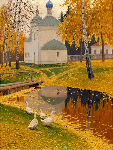 Michail Markianovic Germasev Russische Kirche im Herbst