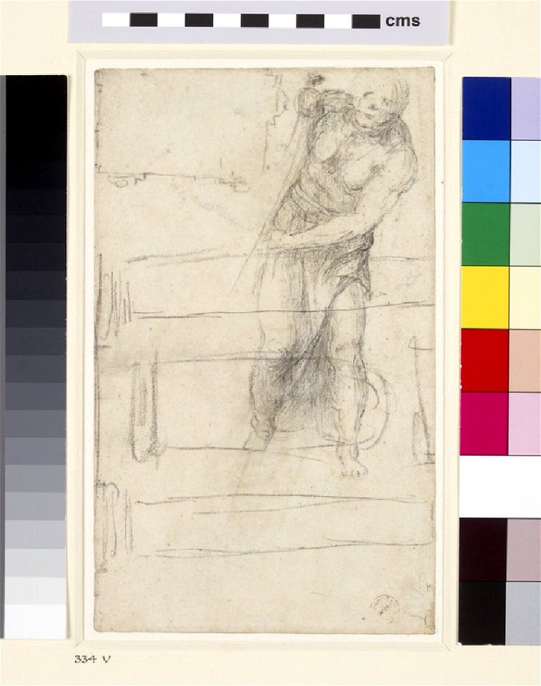 Michelangelo - Verso Female Figure and slight indications of a Niche, WA1846.80