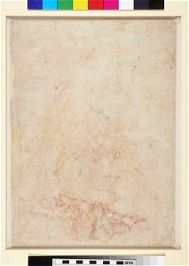 Michelangelo - Verso slight figure study, WA1846.64