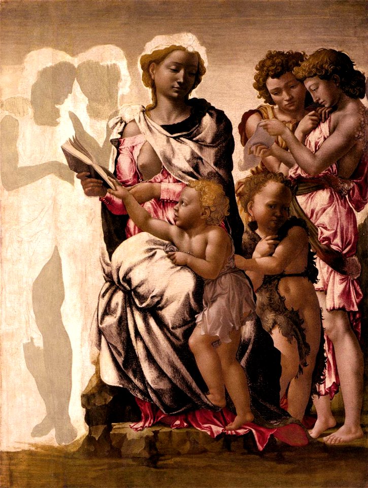 Michelangelo Buonarroti - Virgin and Child with St John and Angels - WGA15228