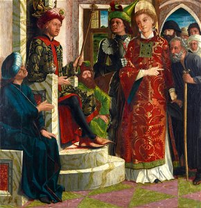 Michael Pacher - Der hl. Laurentius vor Kaiser Decius - 4833 - Kunsthistorisches Museum