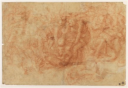 Michelangelo - Étude pour une mise au tombeau du Christ