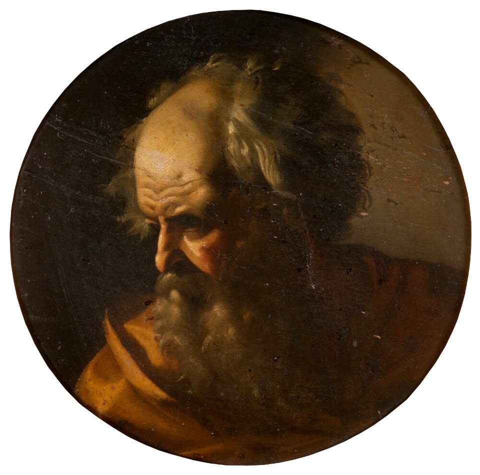 Michelangelo Merisi da Caravaggio - Head of a Man (Apostle) - NM 7268 - Nationalmuseum