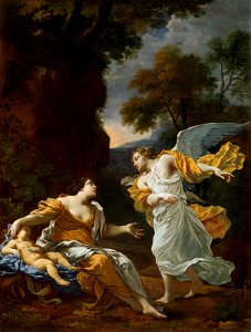 Michel Dorigny - Hagar and the Angel - BF.1991.7 - Museum of Fine Arts