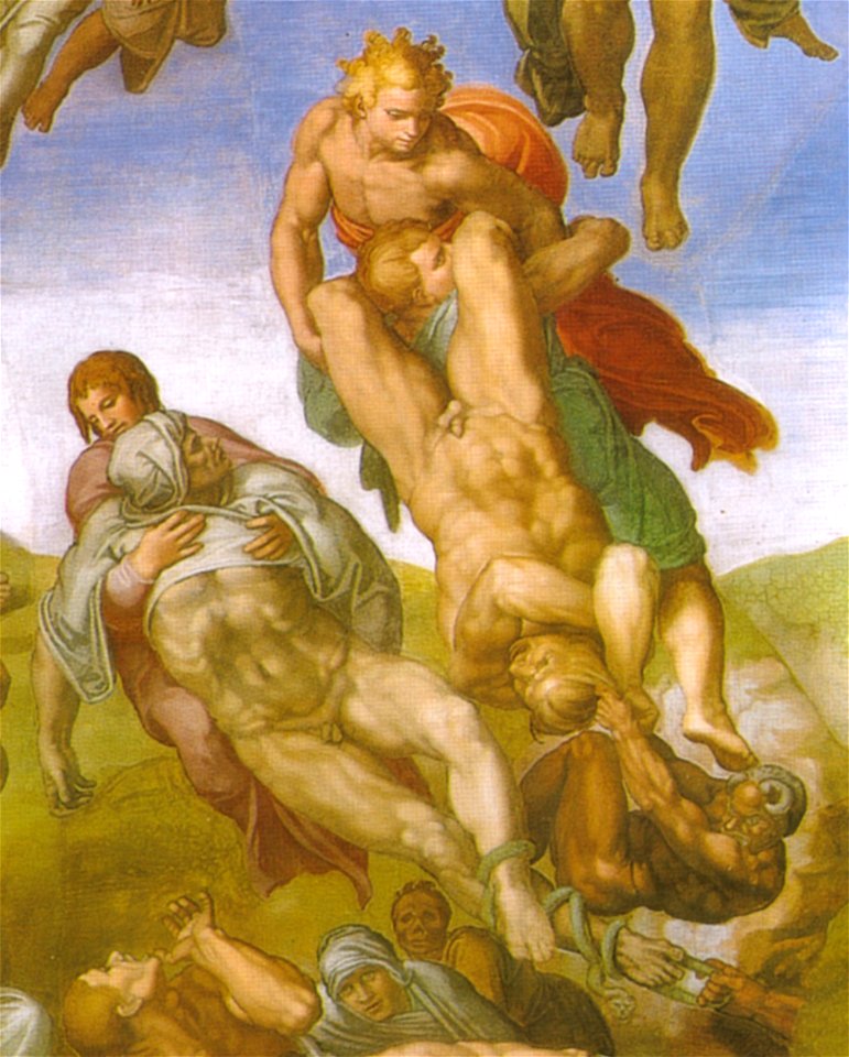 Michelangelo, giudizio universale, dettagli 36