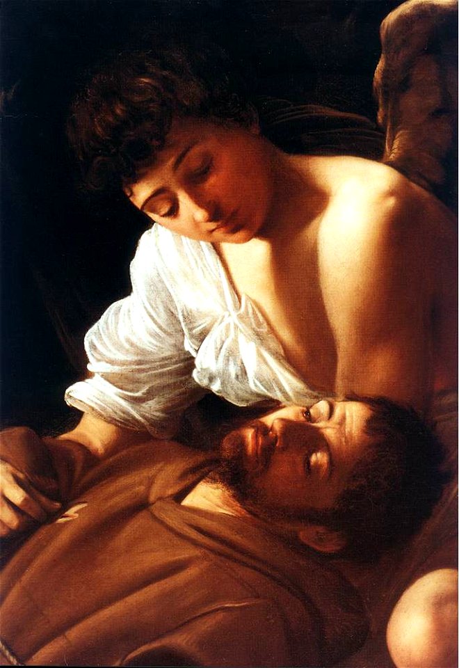 Michelangelo Merisi da Caravaggio - St. Francis in Ecstasy (detail) - WGA04080