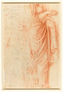 Michelangelo - Verso A draped female figure c. 1532, RCIN 912773