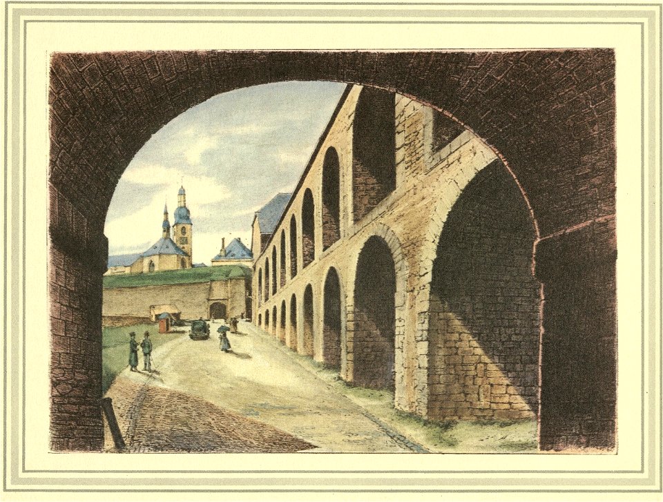Michel Engels - 14 L'intérieur du Bock avec la bastion du Château