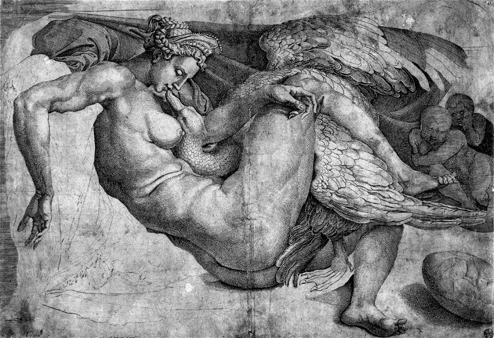 Michelangelo Buonarroti - Leda and the Swan - WGA15527