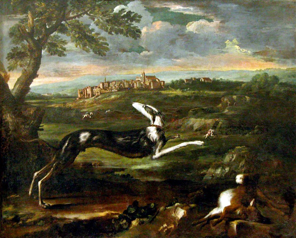 Michelangelo Pace, cane levriero con Formello