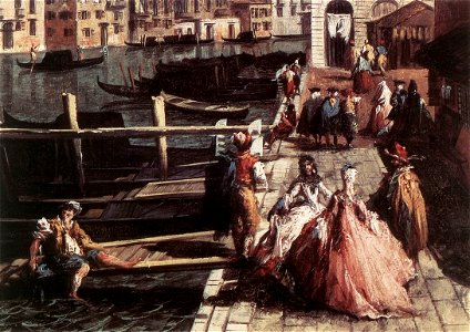 Michele Marieschi - The Grand Canal at San Geremia (detail) - WGA14067