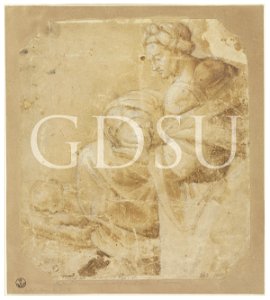 Michelangelo - inv. 243 F r., Figura femminile con due bambini - copia da