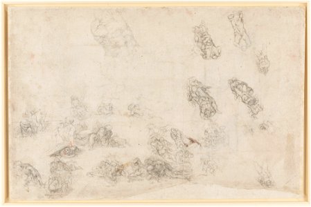 Michelangelo - Recto Studies for figures the Last Judgement, RCIN 912776