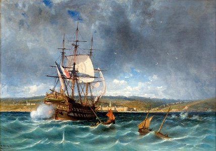 Michel Bouquet 1861c Le Vétéran entrant à Concarneau