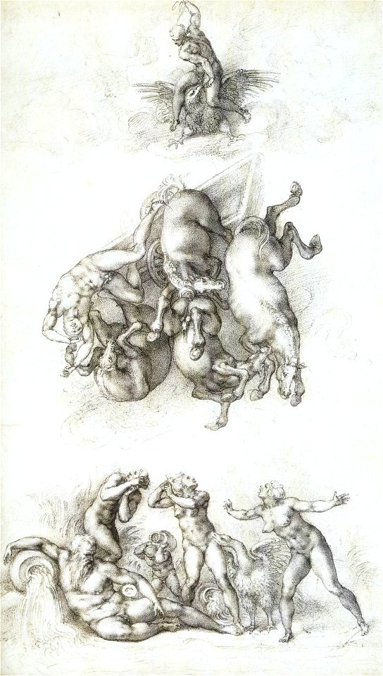 Michelangelo Buonarroti - Der Sturz des Phaethon 1