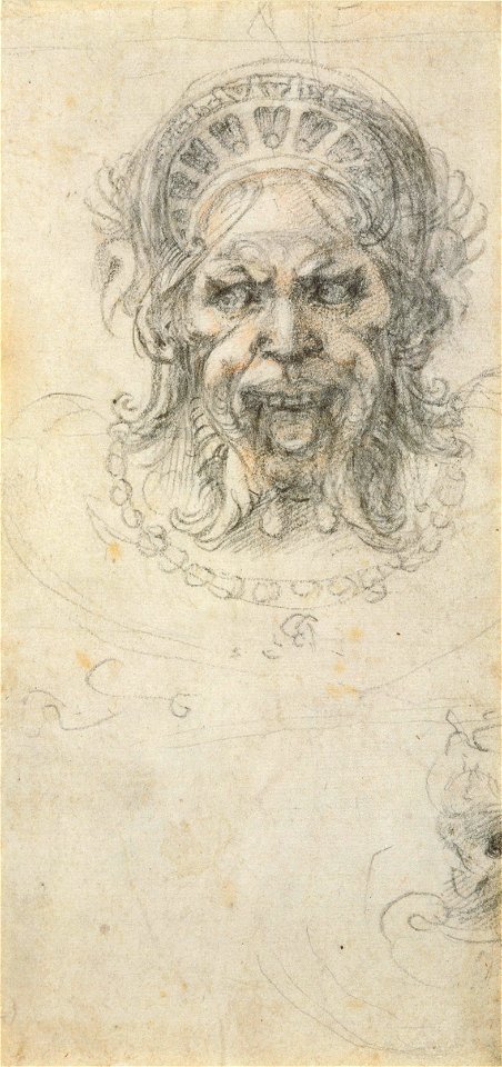 Michelangelo - A grotesque mask c. 1525, RCIN 912762