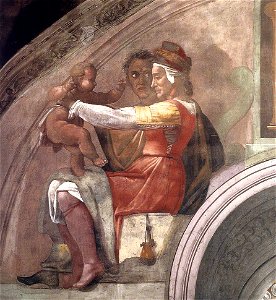 Michelangelo, lunetta, Eleazar - Matthan, 02