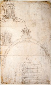 Michelangelo - Section through the dom of Saint Peter's