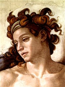 Michelangelo - Sistine Chapel - Ignudo (detail) - 1509