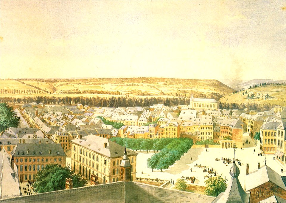 Michel Engels, Der Wilelmusplatz zu Luxemburg in 1867