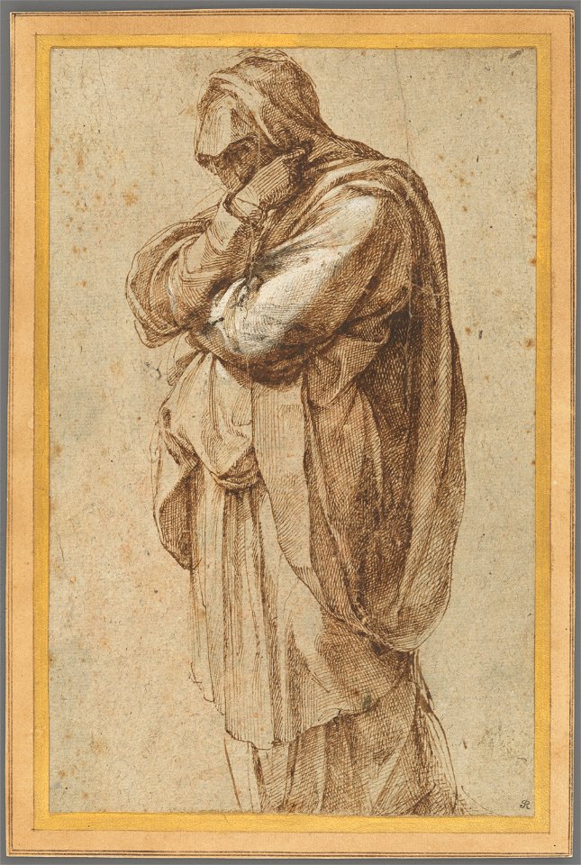 Michelangelo - Study of a Mourning Woman, 2017.78, about 1500–1505
