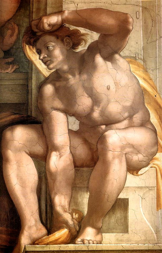 Michelangelo, ignudo 09