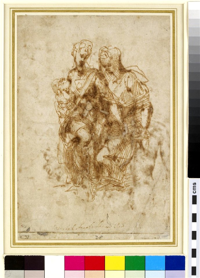 Michelangelo - Recto The Virgin and Child with St Anne, WA1846.37