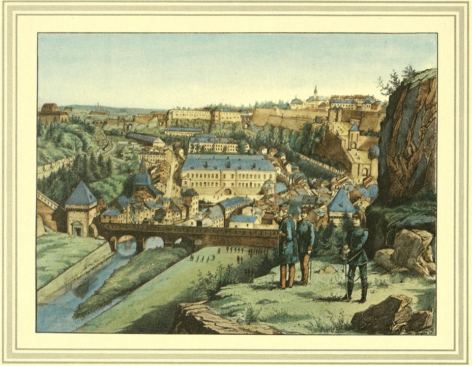 Michel Engels - 04 Luxembourg avec le faubourg de Pfaffenthal, vu de la rue d'Eich