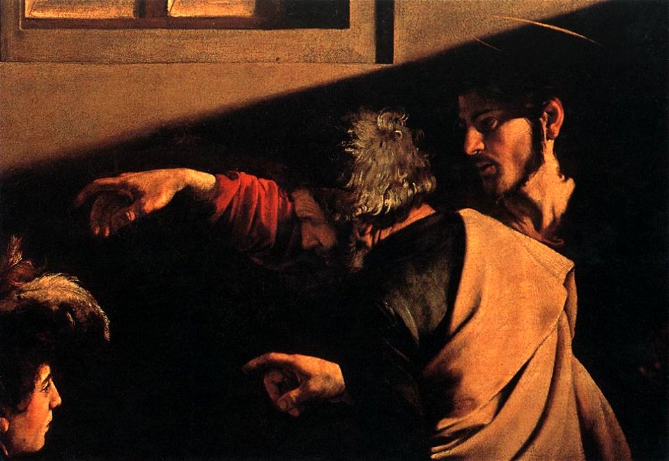 Michelangelo Merisi da Caravaggio - The Calling of Saint Matthew (detail) - WGA04119