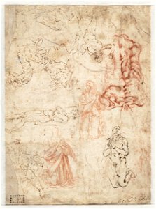 Michelangelo - Verschillende figuurstudies, A 028 verso