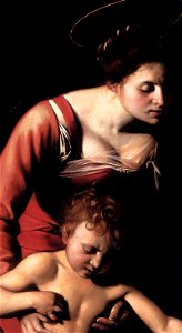 Michelangelo Merisi da Caravaggio - Madonna Palafrenieri (detail) - WGA04168