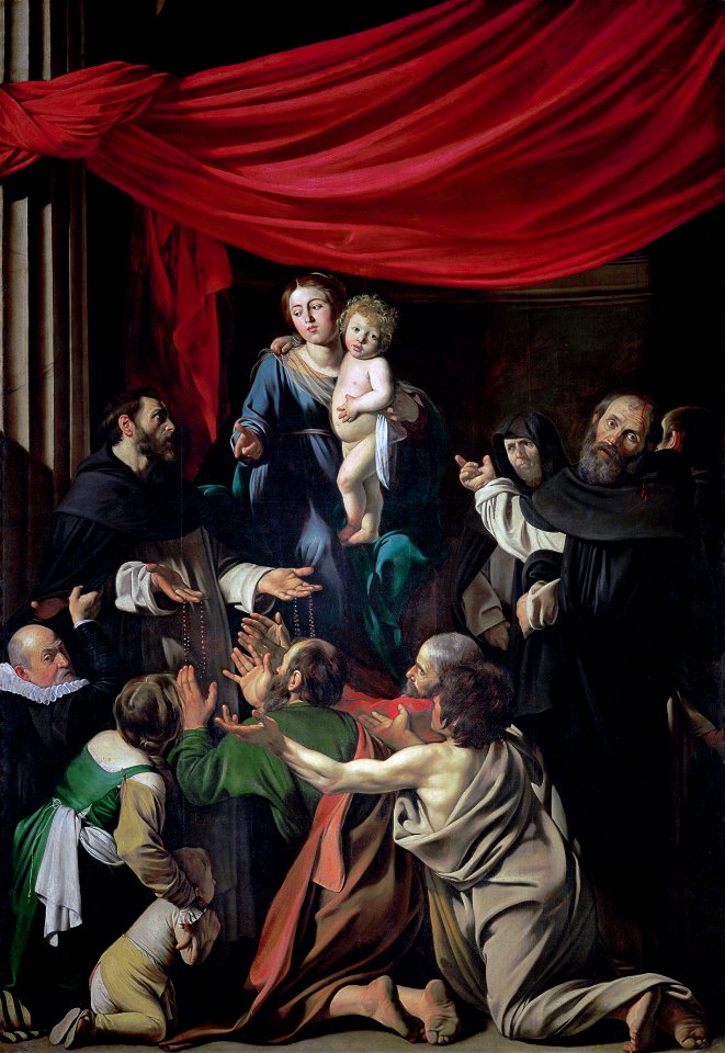 Michelangelo Merisi, called Caravaggio - Madonna of the Rosary - Google Art ProjectFXD