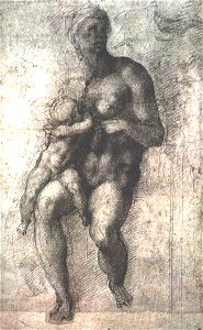 Michelangelo, Study for a Madonna and Child