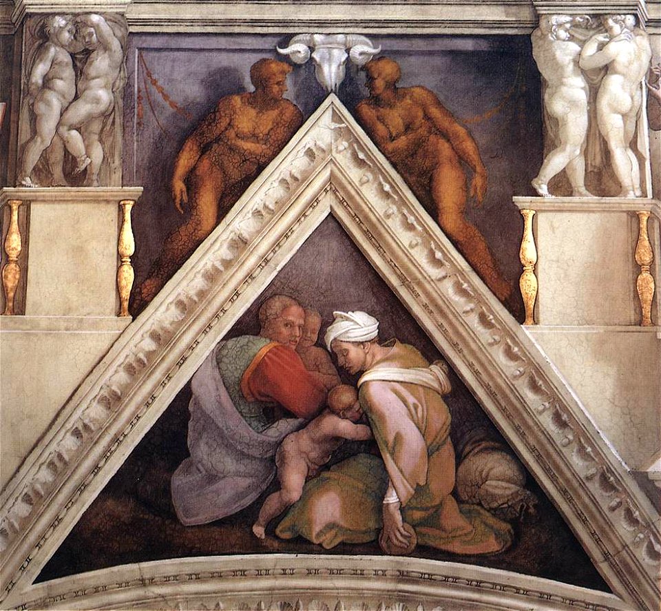 Michelangelo, antenati di cristo, 03