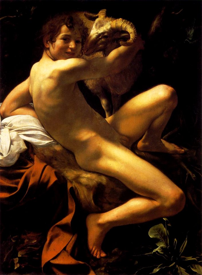 Michelangelo Merisi da Caravaggio, Saint John the Baptist (Youth with a Ram) (c. 1602, WGA04111)