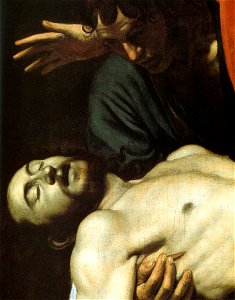 Michelangelo Merisi da Caravaggio - The Entombment (detail) - WGA04151