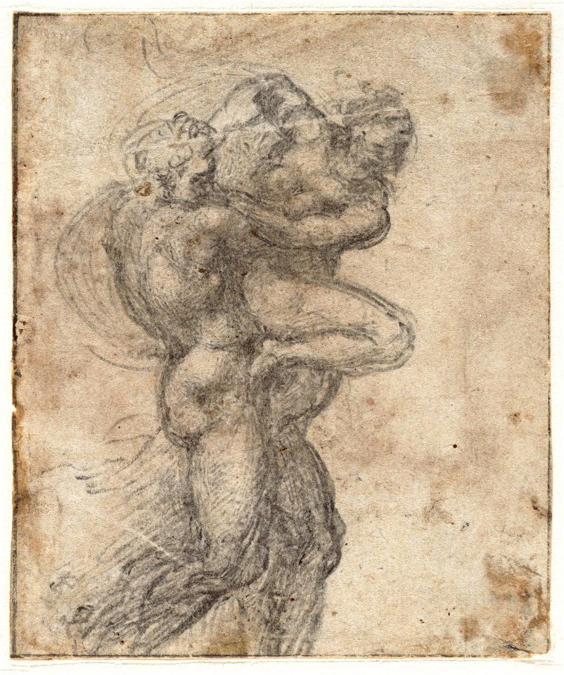Michelangelo - Man ontvoert vrouw, A 024 recto