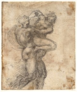 Michelangelo - Man ontvoert vrouw, A 024 recto