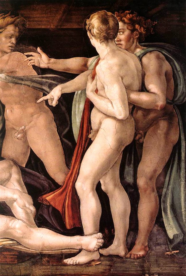 Michelangelo, Drunkenness of Noah 03