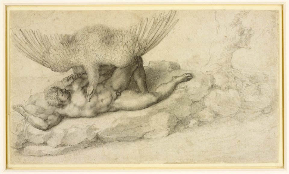 Michelangelo - Recto The punishment of Tityus, RCIN 912771